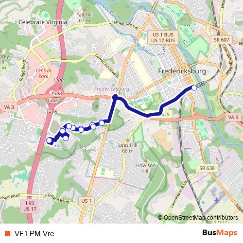 VF1 PM Vre bus Line Map