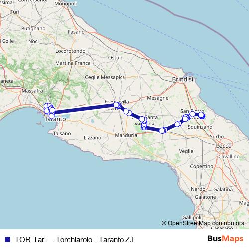 TOR-Tar bus Line Map