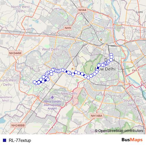 RL-77extup bus Line Map
