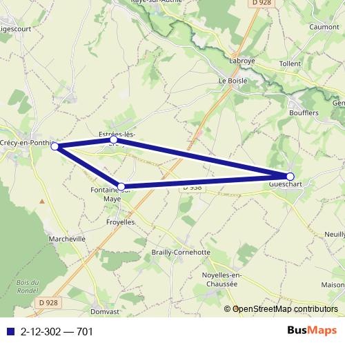 2-12-302 bus Line Map