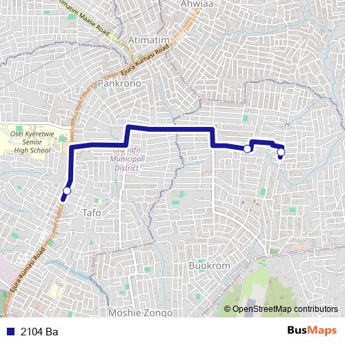 2104 Ba bus Line Map