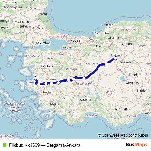 Flixbus Kk3509 bus Line Map