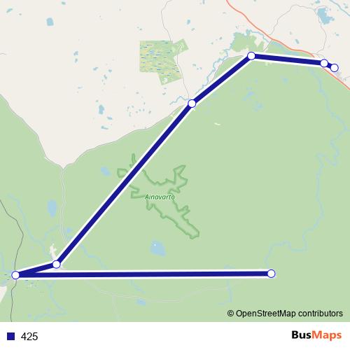 425 bus Line Map