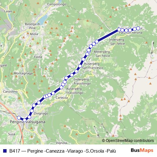 B417 bus Line Map