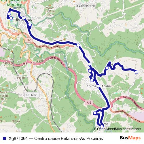 Xg871064 bus Line Map