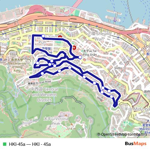 HKI-45a bus Line Map