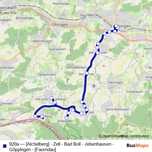 920a bus Line Map