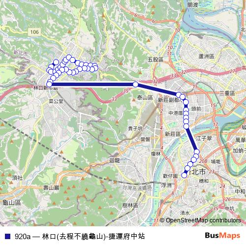 920a bus Line Map