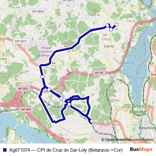 Xg871074 bus Line Map