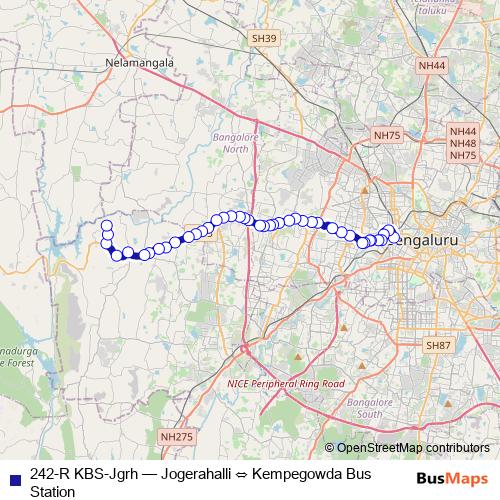 242-R KBS-Jgrh bus Line Map