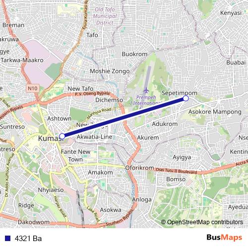 4321 Ba bus Line Map