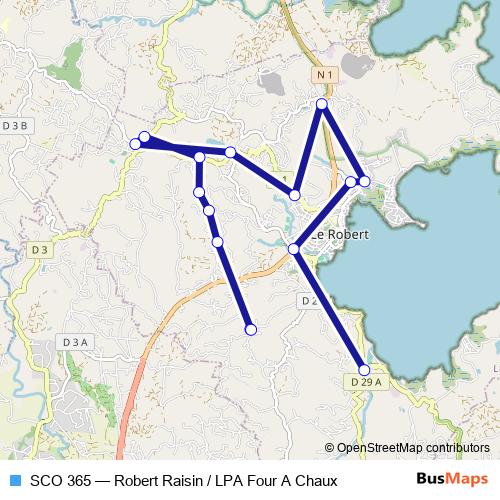 SCO 365 bus Line Map
