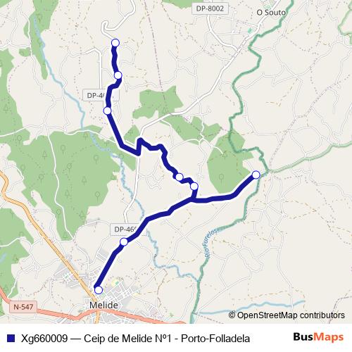 Xg660009 bus Line Map
