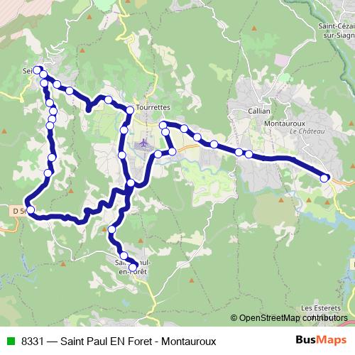 8331 bus Line Map