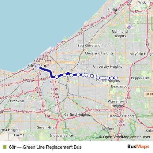 68r bus Line Map