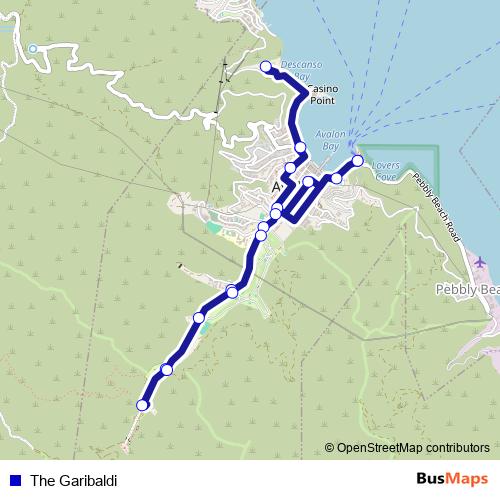 The Garibaldi bus Line Map
