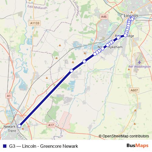 G3 bus Line Map