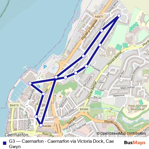 G3 bus Line Map