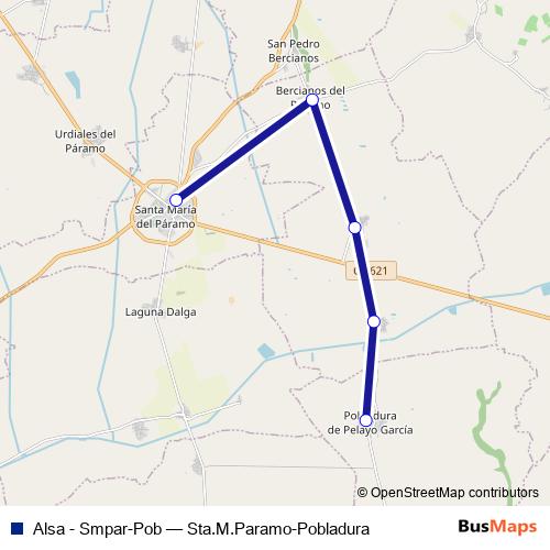 Alsa - Smpar-Pob bus Line Map