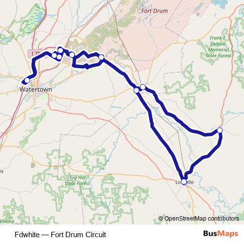 Fdwhite bus Line Map