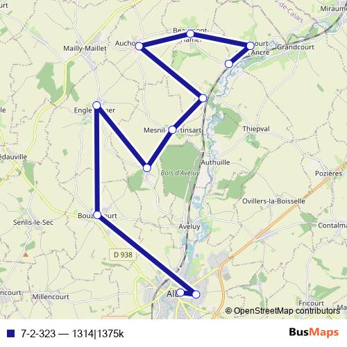 7-2-323 bus Line Map