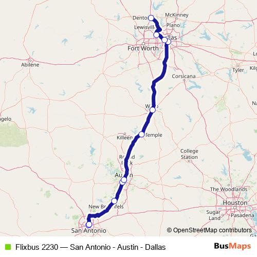 Flixbus 2230 bus Line Map