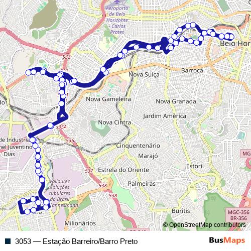 3053 bus Line Map
