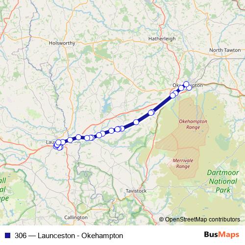 306 bus Line Map
