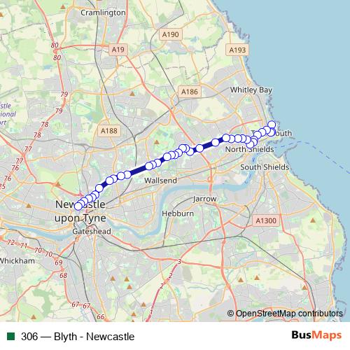 306 bus Line Map