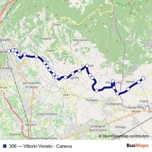 306 bus Line Map