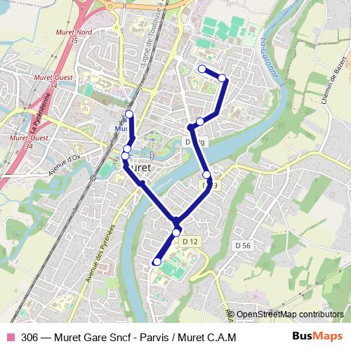 306 bus Line Map
