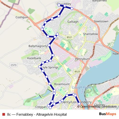 8c bus Line Map