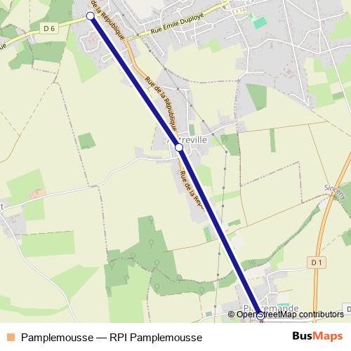 Pamplemousse bus Line Map