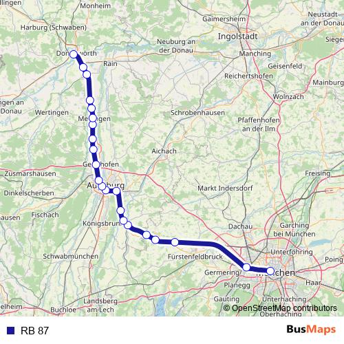 RB 87 rail Line Map