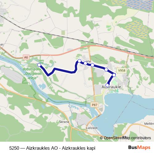 5250 bus Line Map