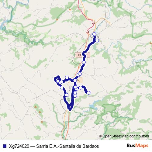 Xg724020 bus Line Map