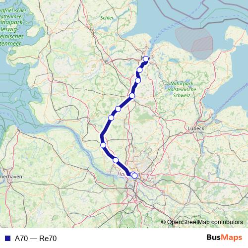 A70 rail Line Map