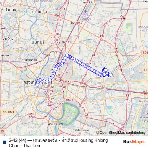 2-42 (44) bus Line Map