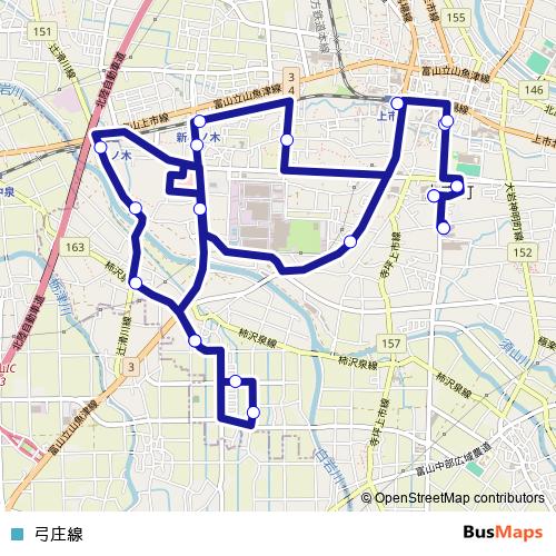 弓庄線 bus Line Map