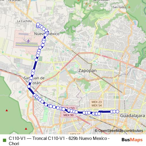 C110-V1 bus Line Map