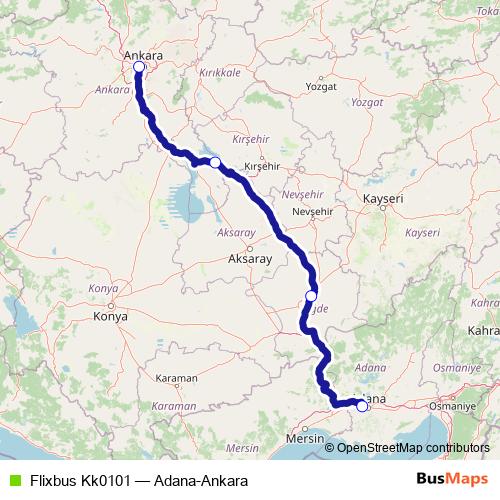 Flixbus Kk0101 bus Line Map