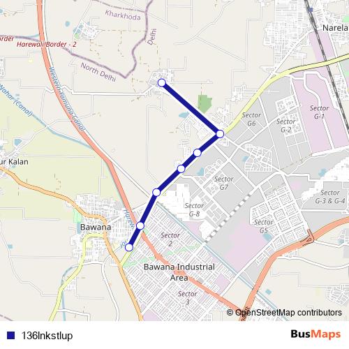 136lnkstlup bus Line Map