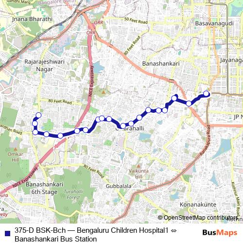 375-D BSK-Bch bus Line Map