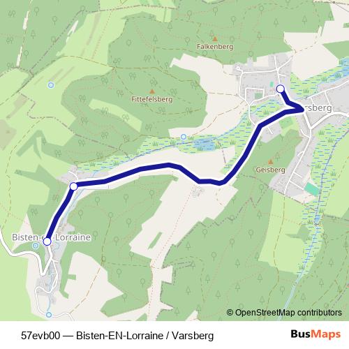 57evb00 bus Line Map