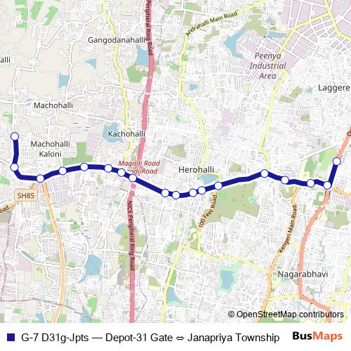 G-7 D31g-Jpts bus Line Map