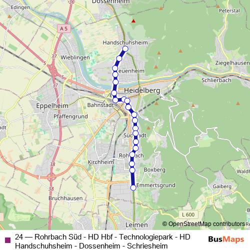 24 tram Line Map