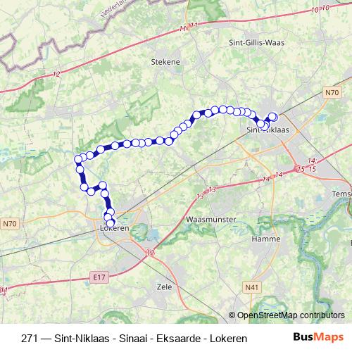271 bus Line Map