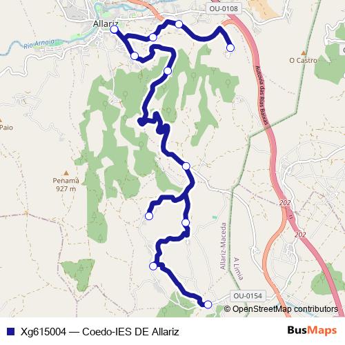 Xg615004 bus Line Map