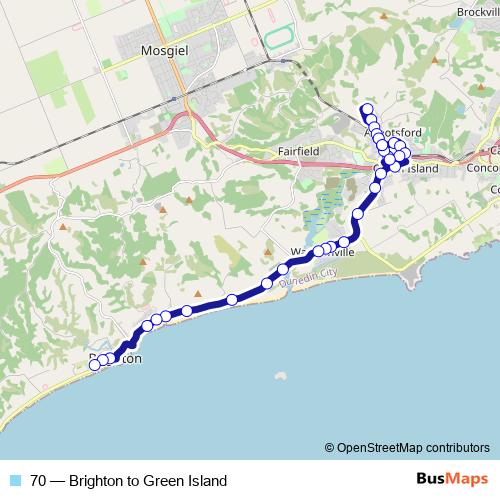 70 bus Line Map