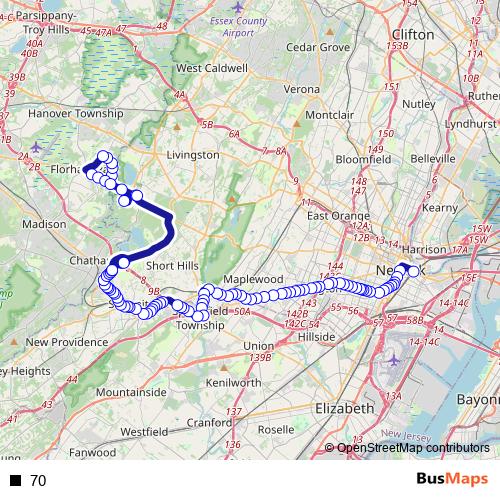 70 bus Line Map